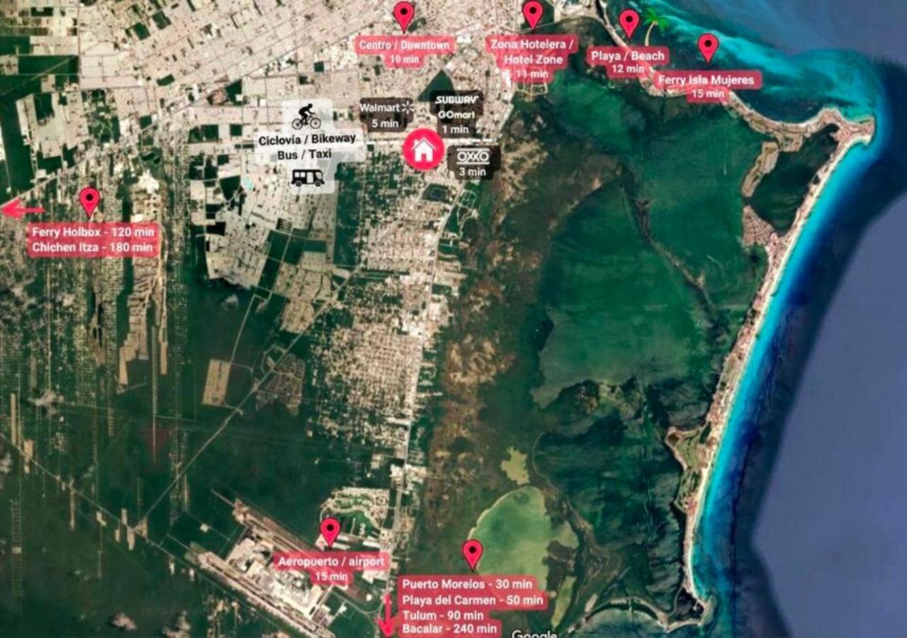 Casa Familiar En Condominio Privado Cerca De Playa Κανκούν Εξωτερικό φωτογραφία
